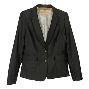 Banana Republic Black Wool Jacket Military Boyfriend Blazer 4